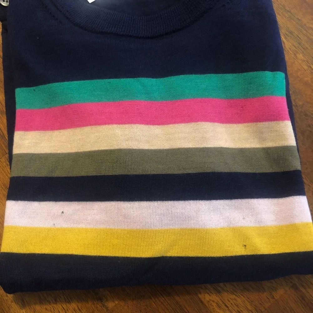 New w/ Defect: J. Crew Tippi Sweater in Multistripe with Buttons in size Small!